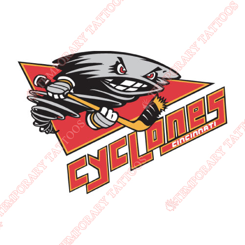 Cincinnati Cyclones Customize Temporary Tattoos Stickers NO.9234